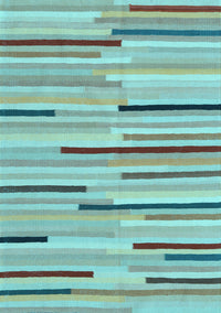 Abstract Light Blue Contemporary Rug, con1556lblu