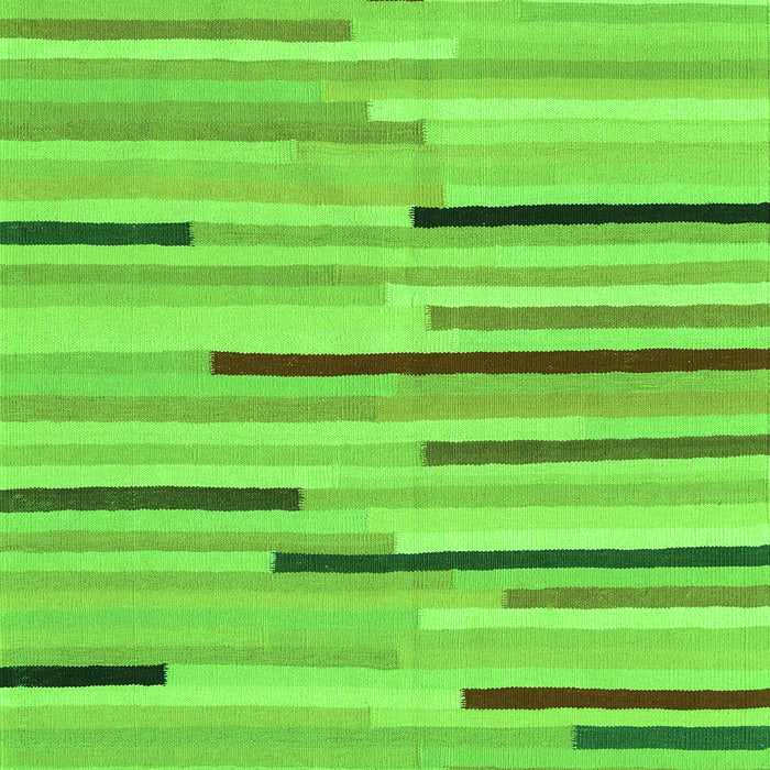 Serging Thickness of Machine Washable Abstract Green Contemporary Area Rugs, wshcon1556grn