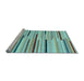 Sideview of Machine Washable Abstract Light Blue Contemporary Rug, wshcon1556lblu