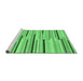 Sideview of Machine Washable Abstract Emerald Green Contemporary Area Rugs, wshcon1556emgrn