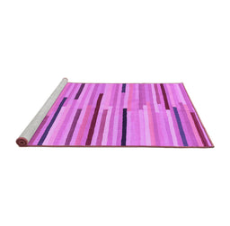 Sideview of Machine Washable Abstract Purple Contemporary Area Rugs, wshcon1556pur