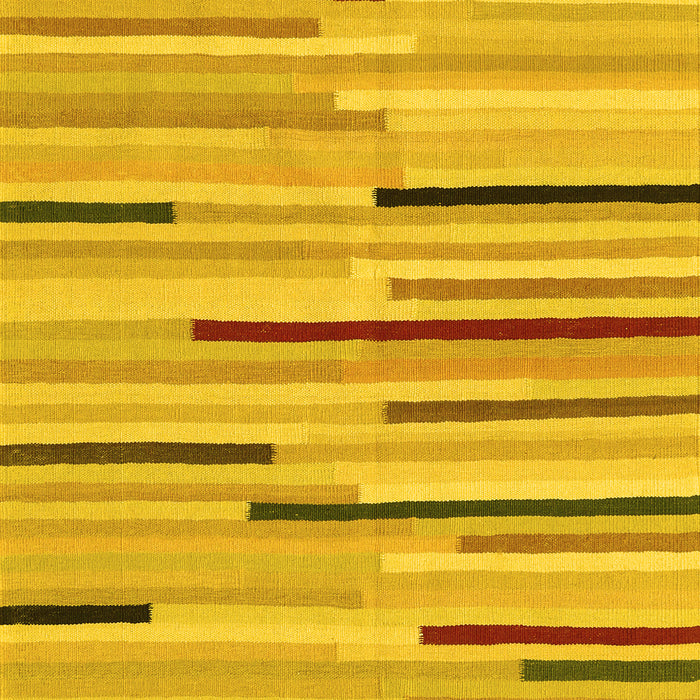 Abstract Yellow Contemporary Rug, con1556yw