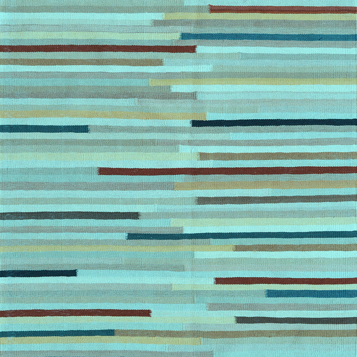 Square Abstract Light Blue Contemporary Rug, con1556lblu