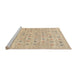 Serging Thickness of Machine Washable Contemporary Light Copper Gold Rug, wshcon1557