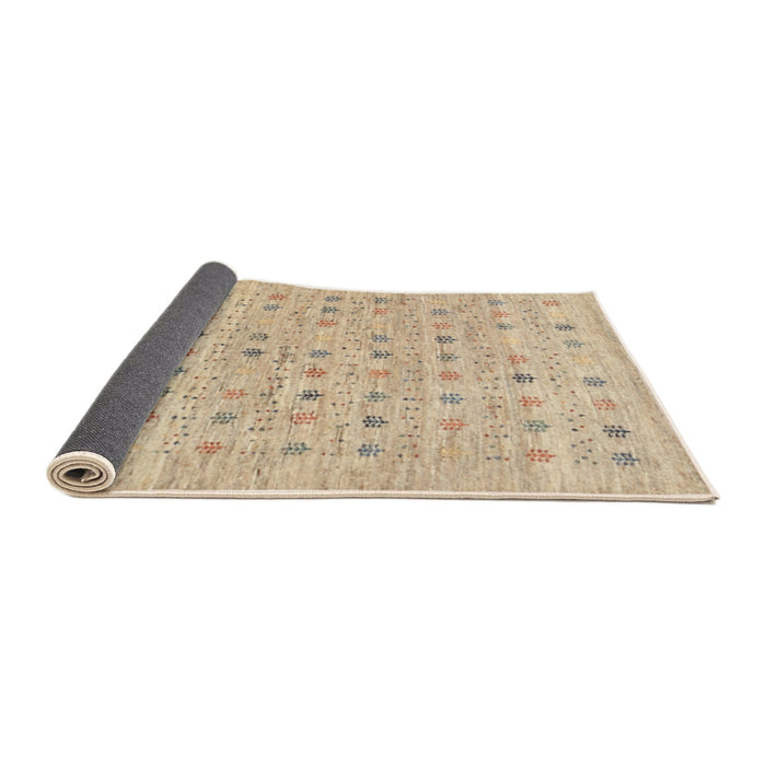 Thickness of Contemporary Light Copper Gold Modern Rug, con1557