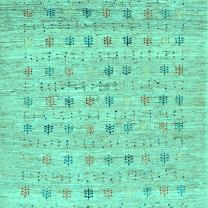 Machine Washable Abstract Turquoise Contemporary Area Rugs, wshcon1557turq