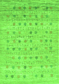 Abstract Green Contemporary Rug, con1557grn