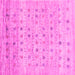 Square Machine Washable Abstract Pink Contemporary Rug, wshcon1557pnk