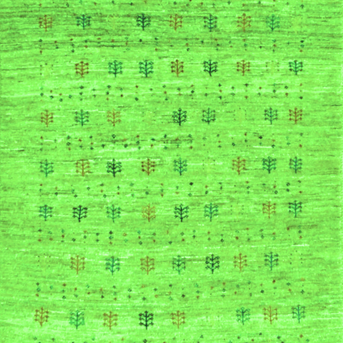 Serging Thickness of Machine Washable Abstract Green Contemporary Area Rugs, wshcon1557grn