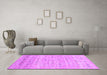 Machine Washable Abstract Purple Contemporary Area Rugs in a Living Room, wshcon1557pur