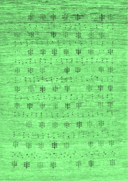 Abstract Emerald Green Contemporary Rug, con1557emgrn