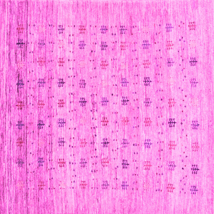 Square Abstract Pink Contemporary Rug, con1557pnk