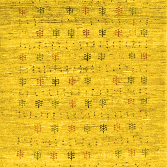 Machine Washable Abstract Yellow Contemporary Rug, wshcon1557yw
