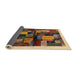 Thickness of Contemporary Metallic Gold Modern Rug, con1558