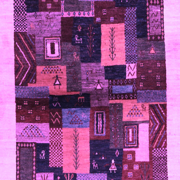 Abstract Purple Contemporary Rug, con1558pur