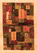 Serging Thickness of Machine Washable Abstract Orange Contemporary Area Rugs, wshcon1558org