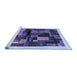 Sideview of Machine Washable Abstract Blue Contemporary Rug, wshcon1558blu