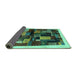 Sideview of Abstract Turquoise Contemporary Rug, con1558turq