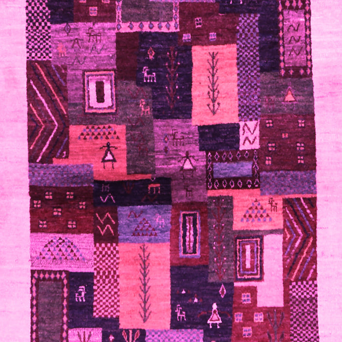 Abstract Pink Contemporary Rug, con1558pnk