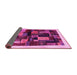 Sideview of Abstract Pink Contemporary Rug, con1558pnk