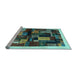 Sideview of Machine Washable Abstract Light Blue Contemporary Rug, wshcon1558lblu