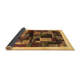 Sideview of Abstract Brown Contemporary Rug, con1558brn