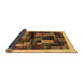 Sideview of Abstract Brown Contemporary Rug, con1558brn