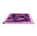 Sideview of Machine Washable Abstract Purple Contemporary Area Rugs, wshcon1558pur