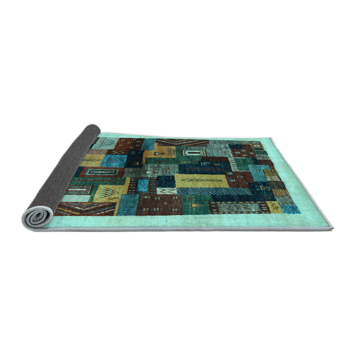 Sideview of Abstract Light Blue Contemporary Rug, con1558lblu