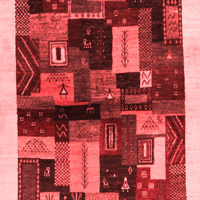 Abstract Red Contemporary Area Rugs