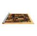 Sideview of Machine Washable Abstract Brown Contemporary Rug, wshcon1558brn