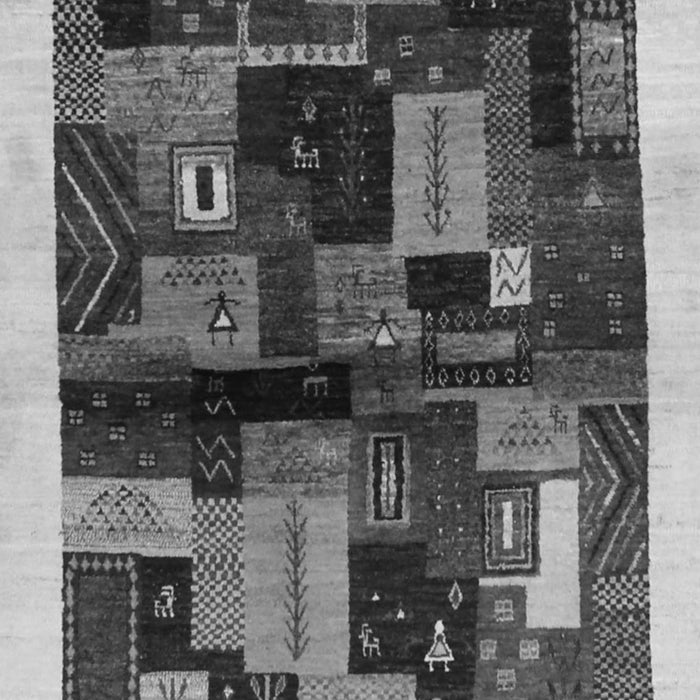 Abstract Gray Contemporary Rug, con1558gry