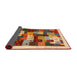 Thickness of Contemporary Fire Brick Red Modern Rug, con1559