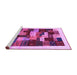 Sideview of Machine Washable Abstract Purple Contemporary Area Rugs, wshcon1559pur