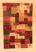 Serging Thickness of Machine Washable Abstract Orange Contemporary Area Rugs, wshcon1559org