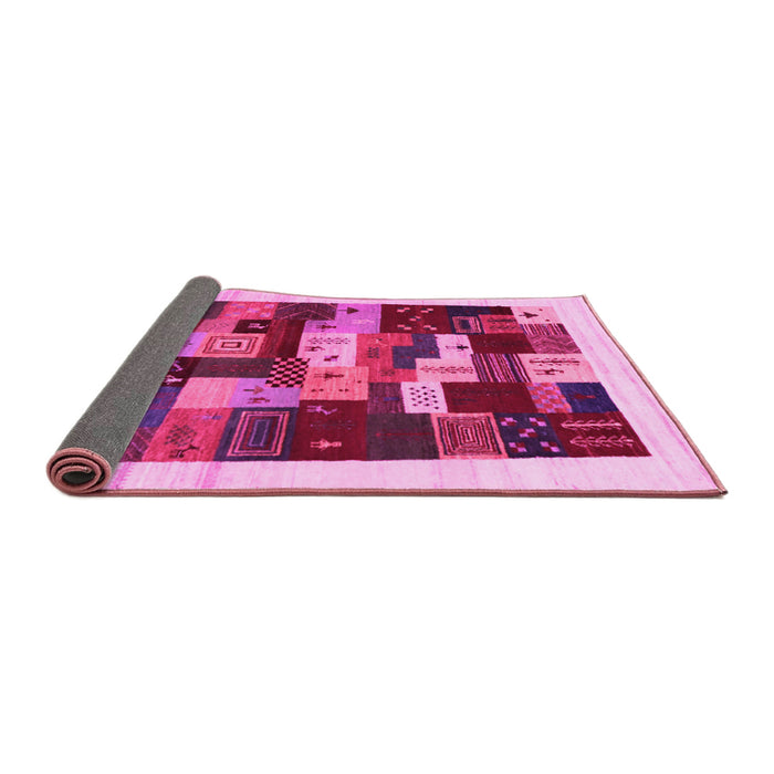 Sideview of Abstract Pink Contemporary Rug, con1559pnk