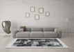 Machine Washable Abstract Gray Contemporary Rug in a Living Room,, wshcon1559gry