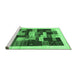 Sideview of Machine Washable Abstract Emerald Green Contemporary Area Rugs, wshcon1559emgrn