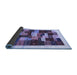 Sideview of Abstract Blue Contemporary Rug, con1559blu