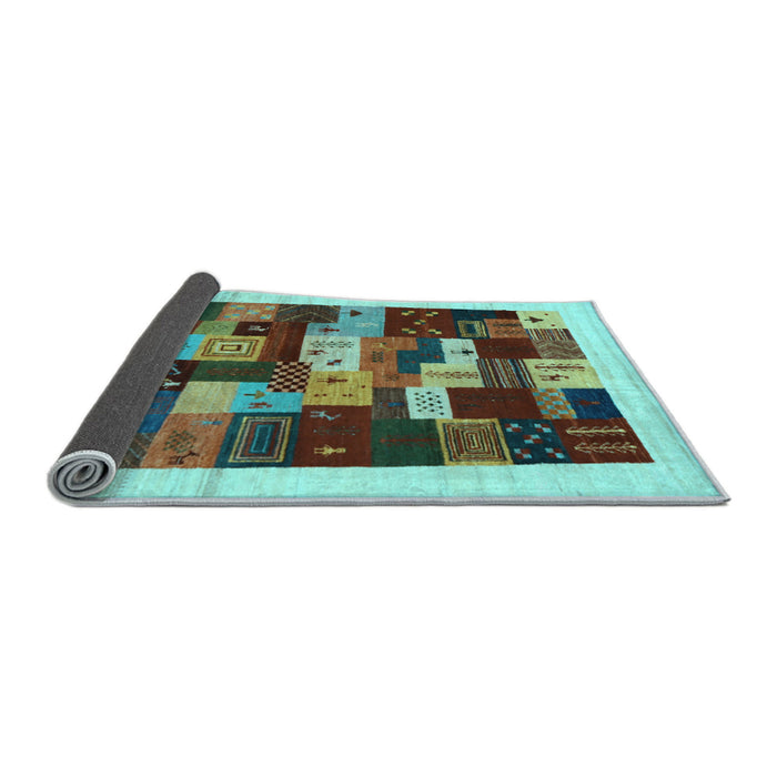 Sideview of Abstract Light Blue Contemporary Rug, con1559lblu