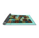 Sideview of Abstract Light Blue Contemporary Rug, con1559lblu