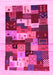 Abstract Pink Contemporary Rug, con1559pnk