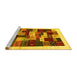 Sideview of Machine Washable Abstract Yellow Contemporary Rug, wshcon1559yw