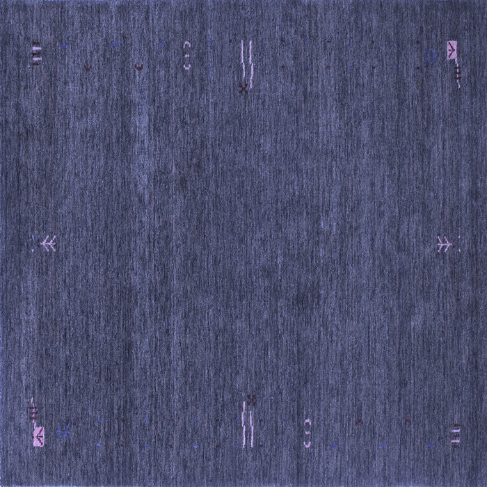 Square Machine Washable Abstract Blue Contemporary Rug, wshcon155blu