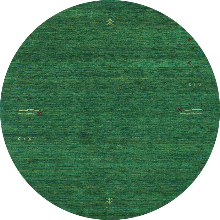 Round Abstract Light Blue Contemporary Rug, con155lblu