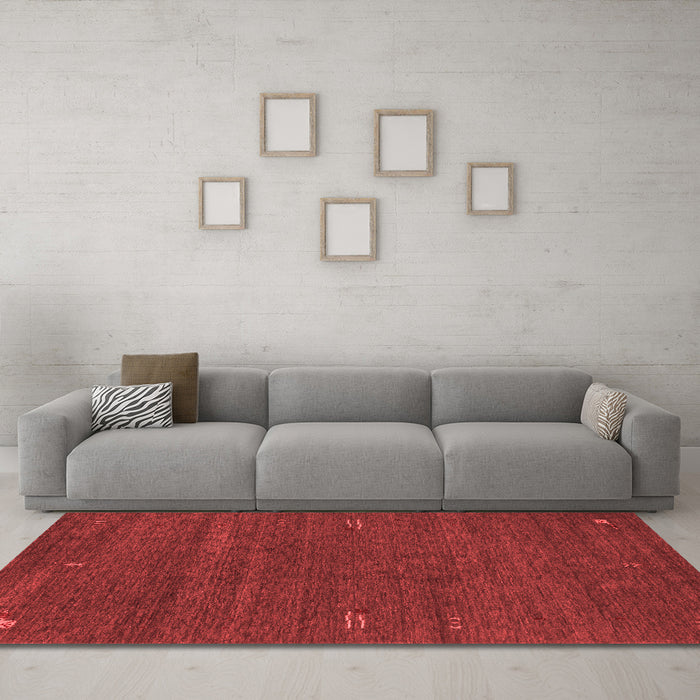 Contemporary Red Washable Rugs