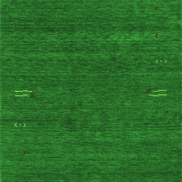 Serging Thickness of Machine Washable Abstract Green Contemporary Area Rugs, wshcon155grn