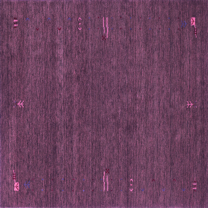 Square Abstract Purple Contemporary Rug, con155pur