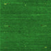 Serging Thickness of Abstract Green Contemporary Rug, con155grn