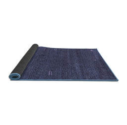 Sideview of Abstract Blue Contemporary Rug, con155blu